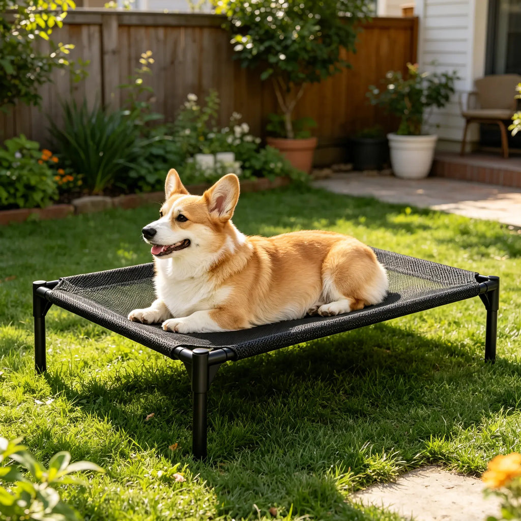 Pawplanet Elevated Cooling Dog Bed - Breathable Mesh & Oxford Cloth for Ultimate Comfort, Perfect for Indoor & Outdoor Use!