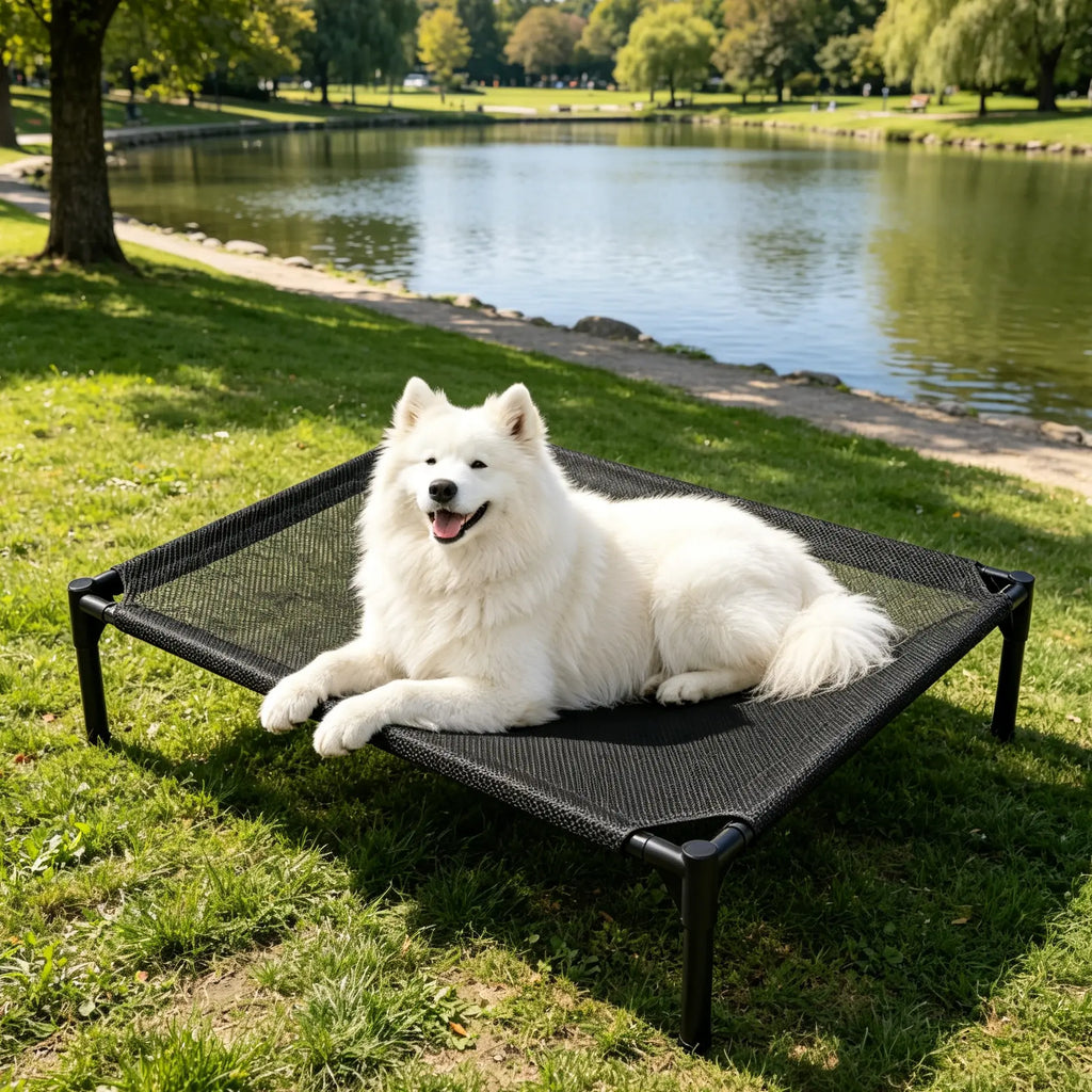 Pawplanet Elevated Cooling Dog Bed - Breathable Mesh & Oxford Cloth for Ultimate Comfort, Perfect for Indoor & Outdoor Use!
