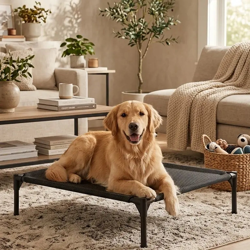Pawplanet Elevated Cooling Dog Bed - Breathable Mesh & Oxford Cloth for Ultimate Comfort, Perfect for Indoor & Outdoor Use!